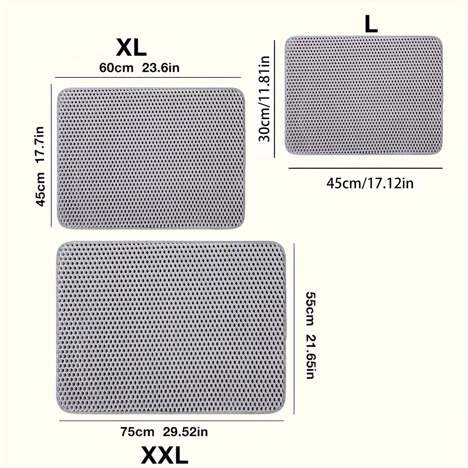 Double Layer EVA Honeycomb Cat Litter Mat Waterproof Non Slip Easy Clean