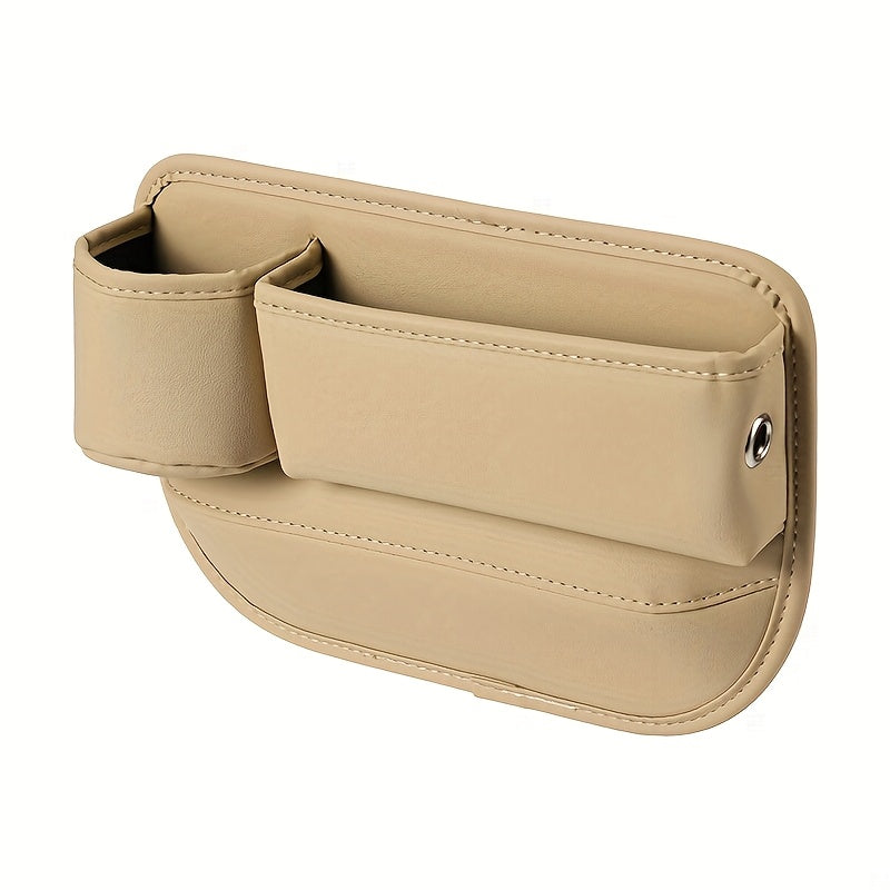 Black Universal Car Seat Gap Organizer with Cup Holder and Armrest Storage