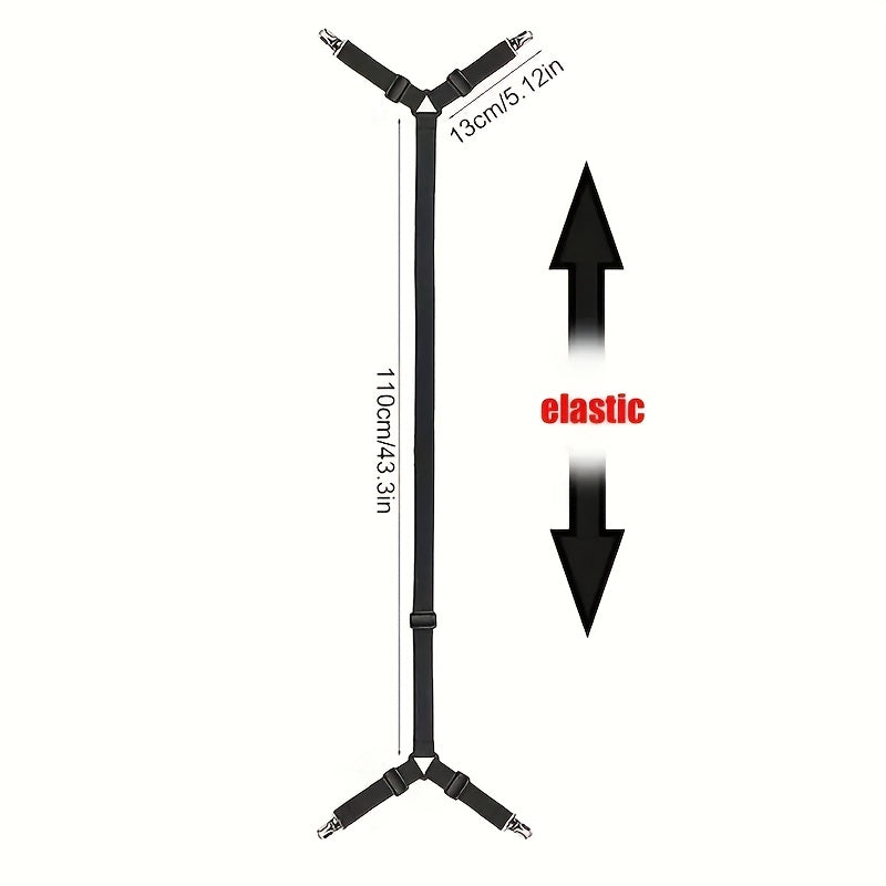 Adjustable Bed Sheet Clips Set of 2, Strong Nylon, Multiple Colors for Secure Mattress and Blanket Hold