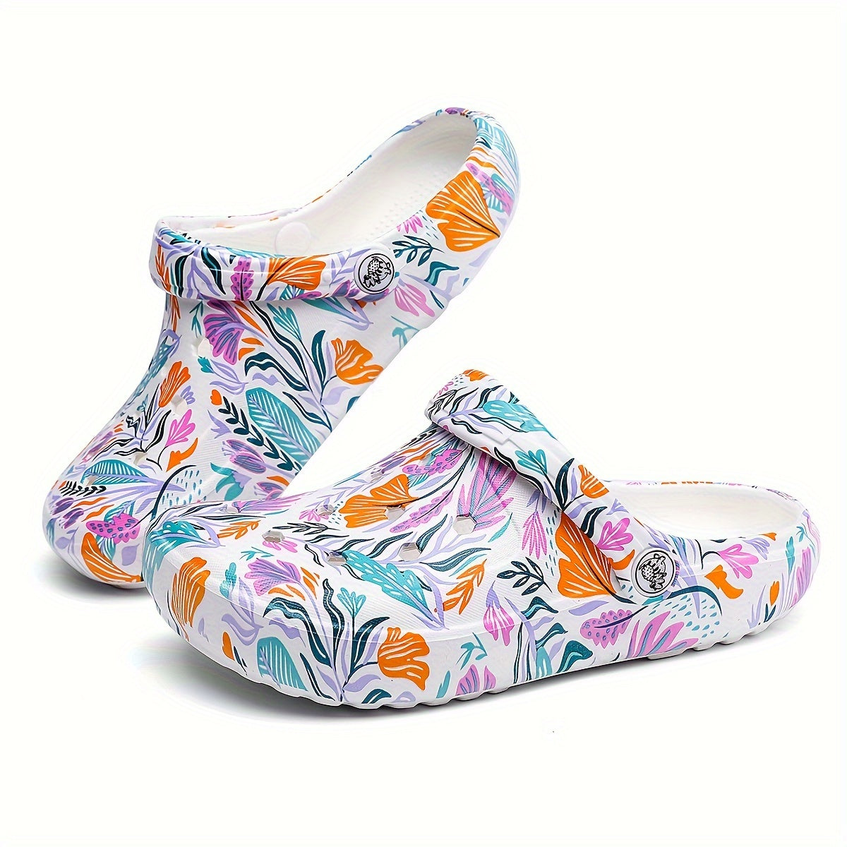 Women's EVA Clogs Slip-On Garden Shoes with Floral Leopard Patterns