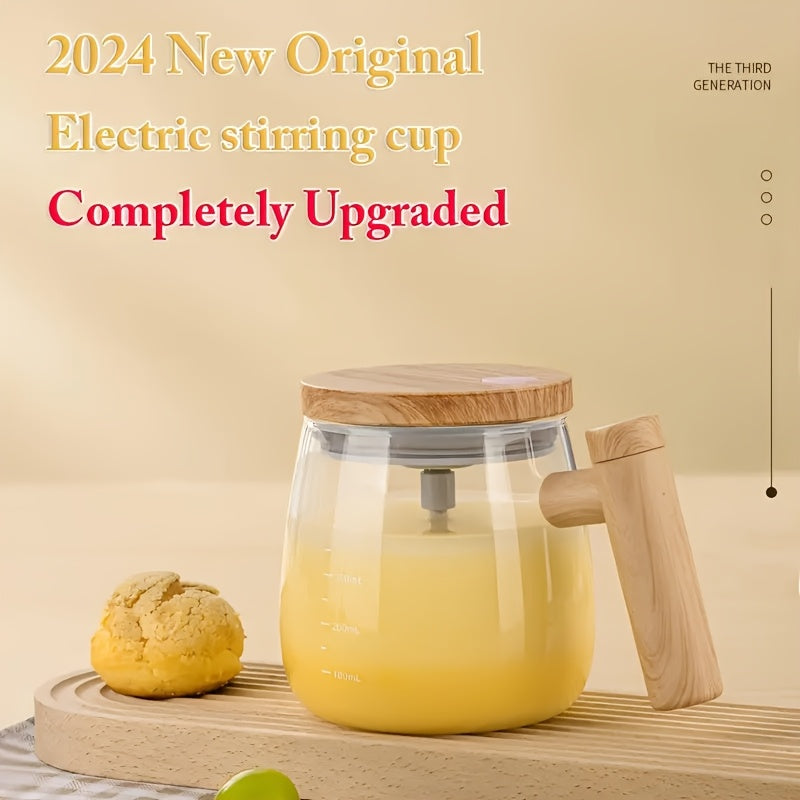 Avtomatik Elektrik Aralashtirish Kubogi Borosilikat Shisha Kofe Piyola Uy va Ofis uchun