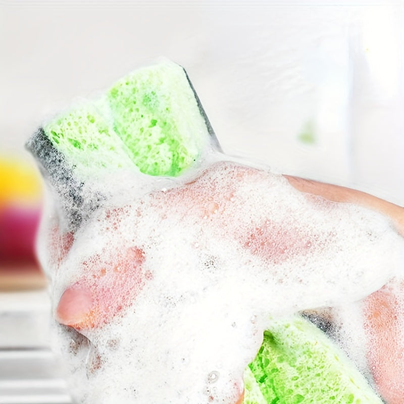 Green Heavy Duty Scrub Sponges and Scouring Pads for Kitchen and Bathroom Cleaning, Pack of 5, 10, or 20