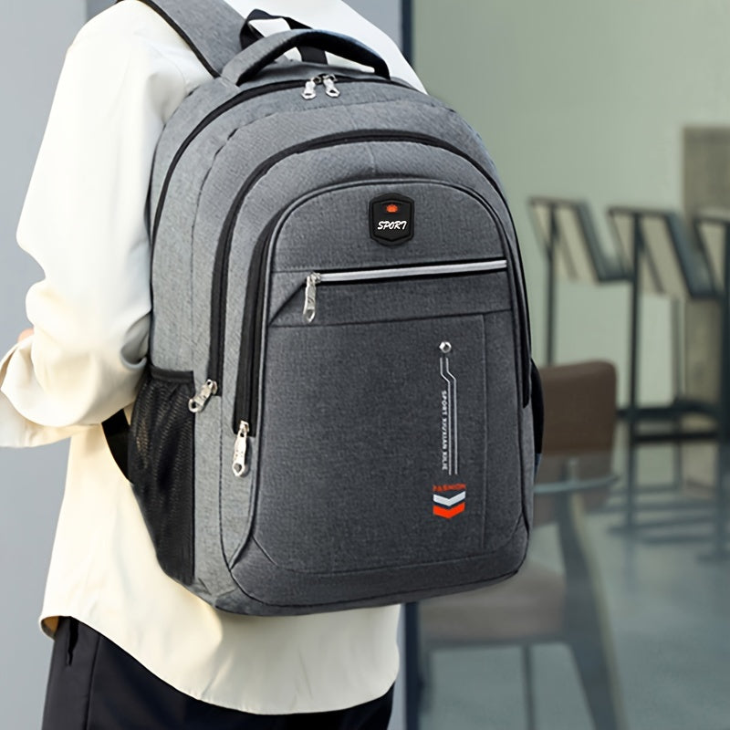 Large Capacity Nylon Backpack for Men and Women with Laptop Compartment