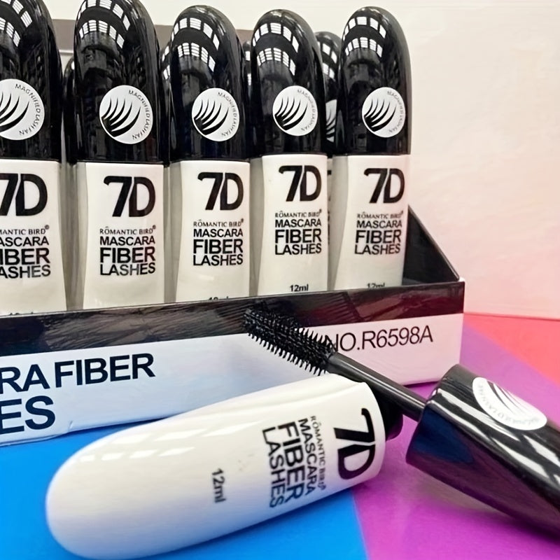 7D Waterproof Fiber Lash Mascara Volumizing Lengthening Black 12ml