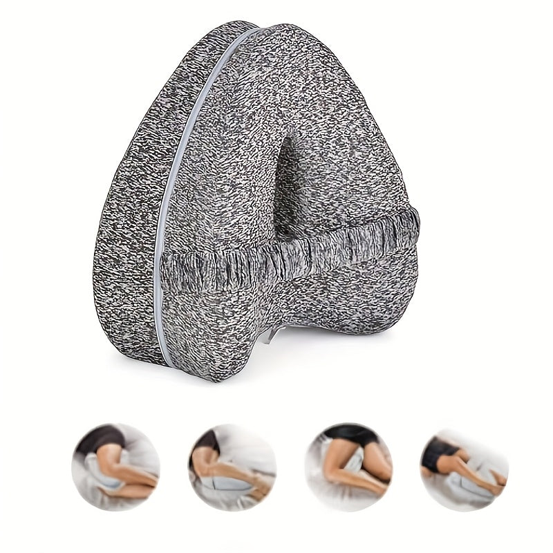 Almohada de espuma viscoelástica para piernas para durmientes de lado, soporte de rodillas, alivio del dolor por ciática