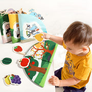 Children's Tear Book Toy with Stickers and Pictures for Cognitive Development Age 0+ Polyester Mixed Color