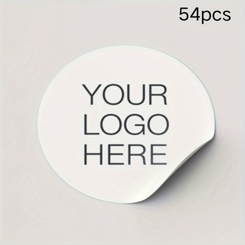 Suv o'tkazmaydigan PVC va oq pastki PP qog'ozdan tayyorlangan maxsus stikerlar 3.99 sm logotiplar, sovg'alar, yorliqlar uchun