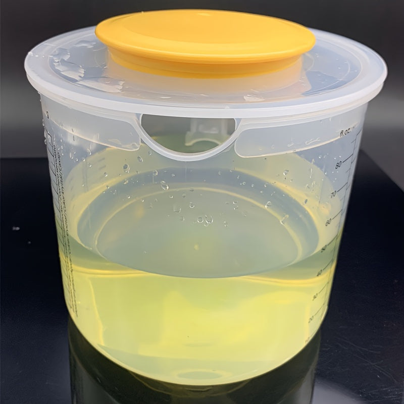 5L Oqilona Plastik Pishirish Kubogi va Qopqoq, Issiqlikka chidamli Aralashtirish Kattasi, Bardoshli Oshxona Asbobi