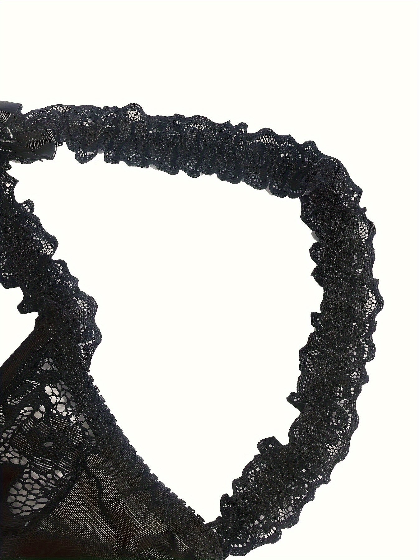 Plus Size Women's Lace Crotchless Bodysuit with Bow and Open Bust