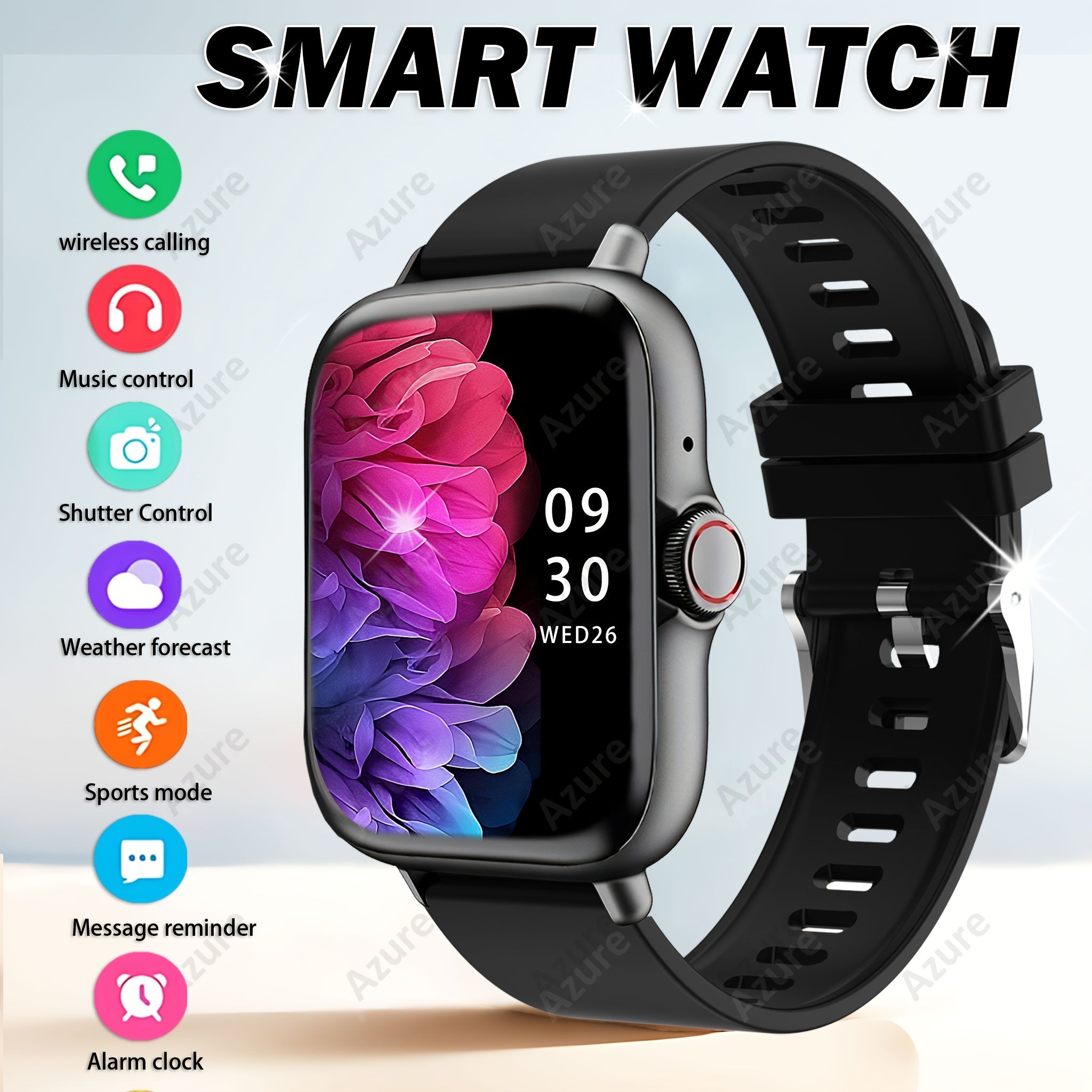HD Smartwatch 4.65cm Touch Screen Wireless Calling Fitness Tracker with Customizable Wallpaper and Multiple Sports Modes