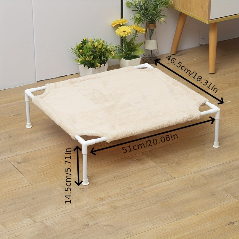 Cama hamaca para gatos con estructura metálica, desmontable, a prueba de humedad y lavable