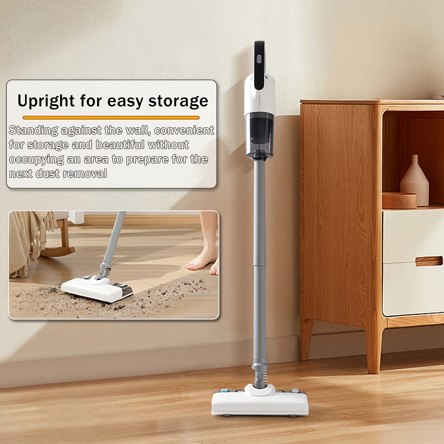 Wireless Cordless Vacuum Cleaner with 3-Speed Mode and LED Display