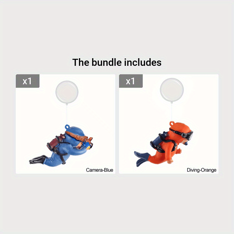 Colorful Diver Aquarium Ornament Resin Fish Tank Decor Underwater Landscape