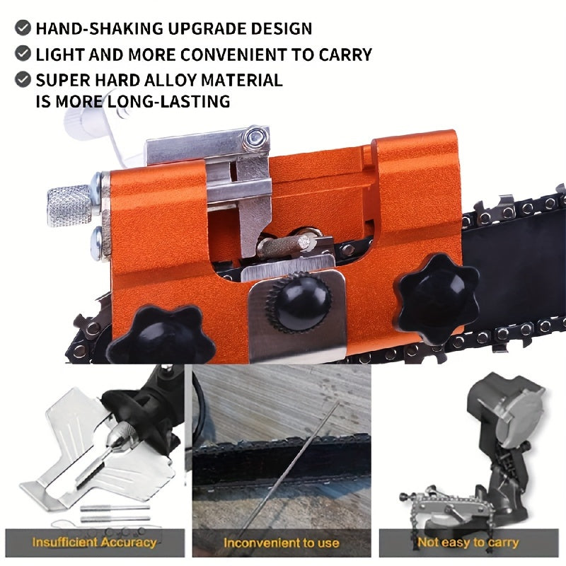 Hand-Crank Chainsaw Sharpener for Blades 20.32-55.88cm Outdoor Equipment