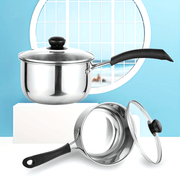 Stainless Steel Saucepan Set with Lids for Cooking Milk Soup and Pasta