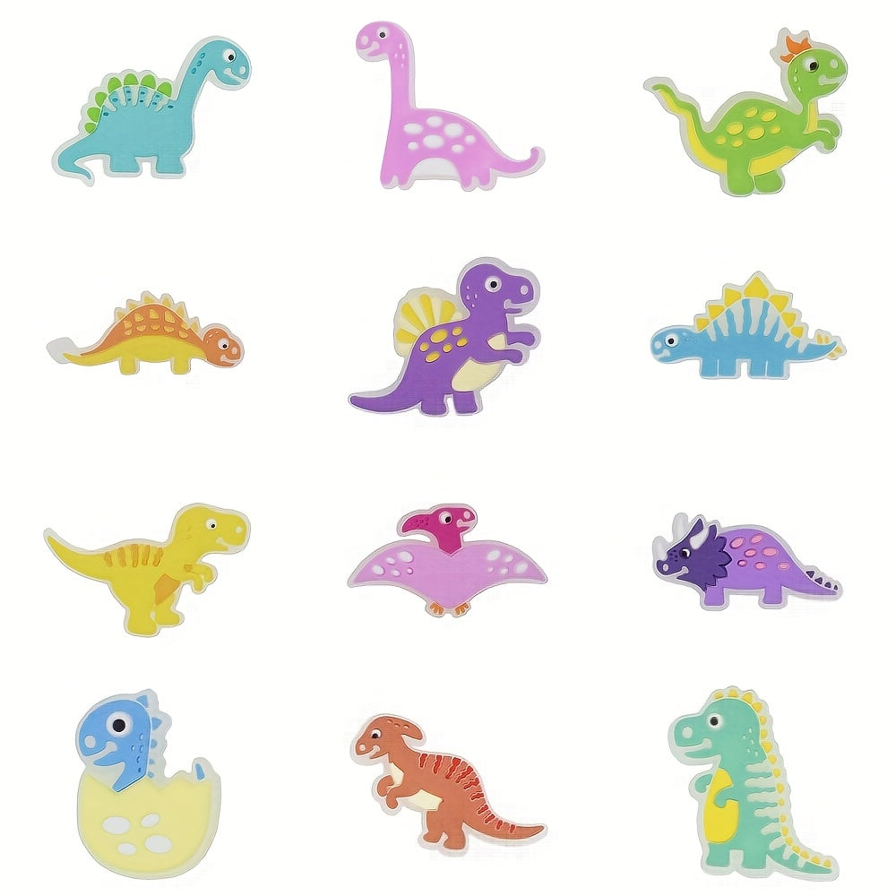 Unisex Kids PVC Dinosaur Shoe Charms Fluorescent Black and White Glowing Accessories