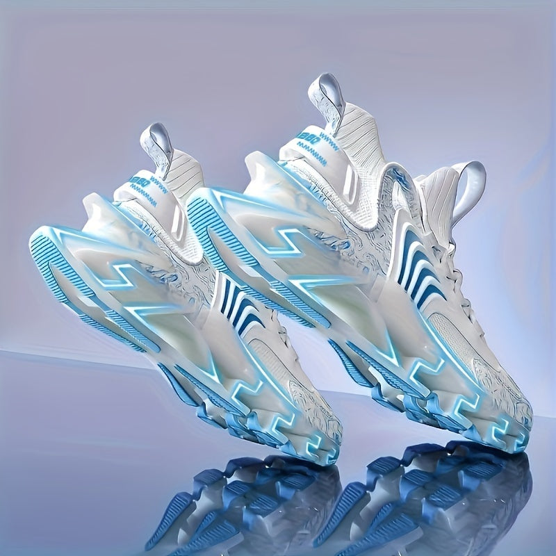 Men's Solid Blade Sneakers Non-Slip Lace-Up Casual Running Outdoor Shoes