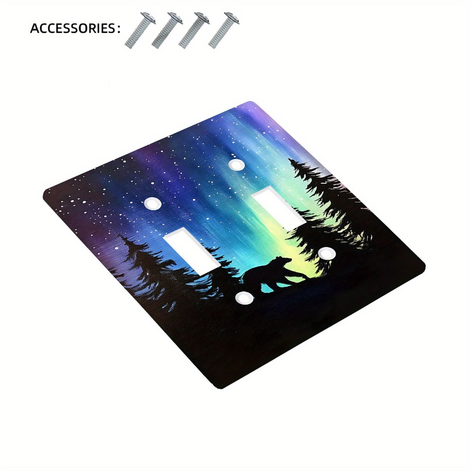 Cubierta de interruptor de paisaje forestal para interruptores de palanca, fácil de limpiar, sin necesidad de cableado