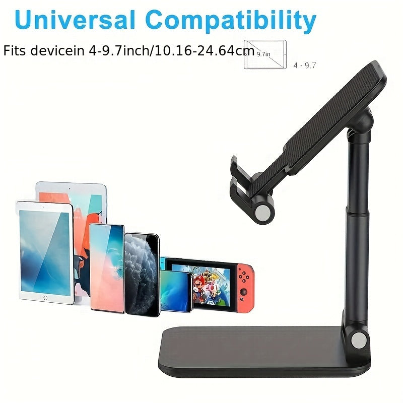 Adjustable Foldable Phone Stand for 10.16-20.32cm Devices with Height and Angle Adjustment