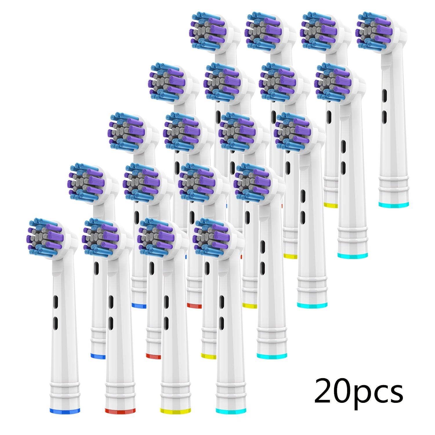 4 Pack Soft Dupont Bristle Toothbrush Replacement Heads for Electric Toothbrushes