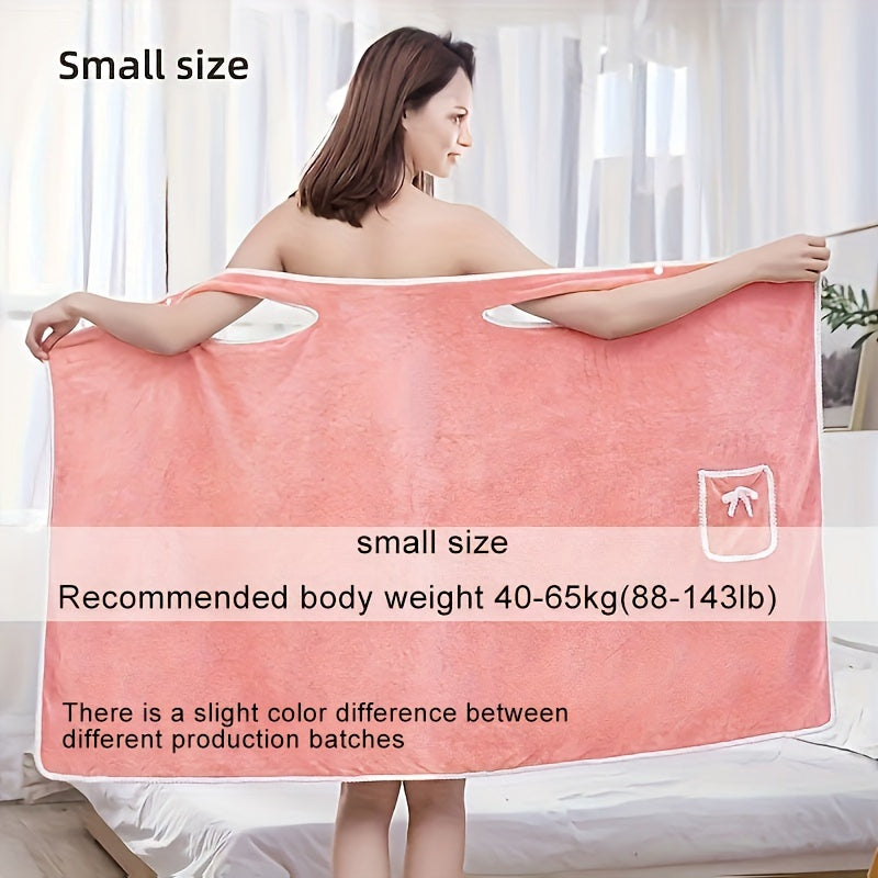 Женский халат-юбка с карманом и бантом, впитывающий и удобный для ношения и обертывания.