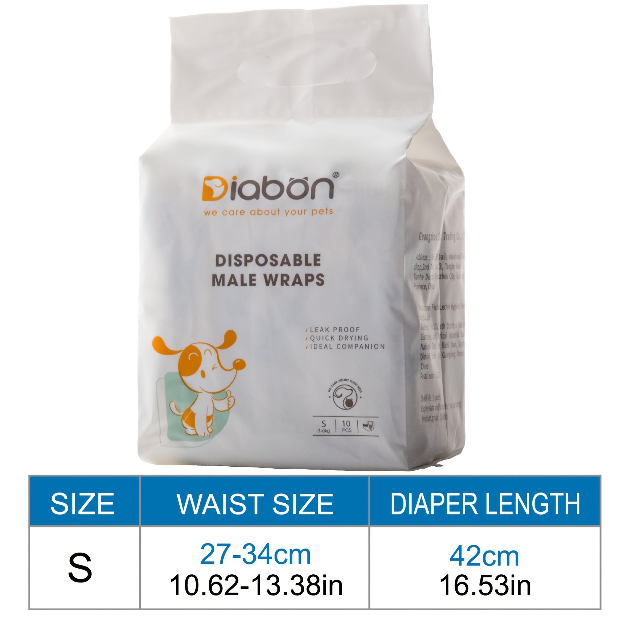Disposable Dog Diapers for Puppies and Seniors Leak-Proof Incontinence Wraps