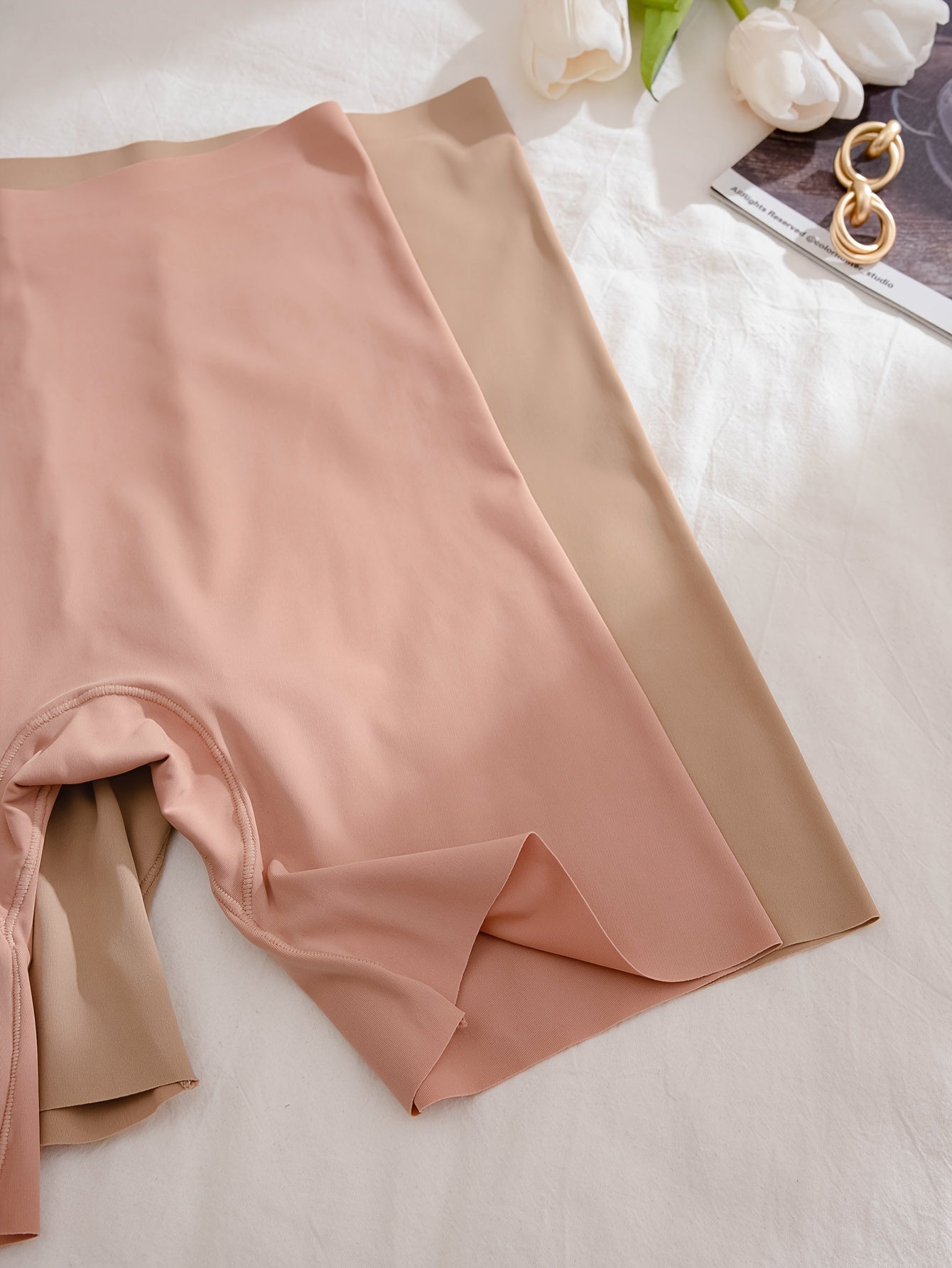 6-Pack Women’s High-Waisted Flat-Leg Shapewear Pants with Anti-Slip and Butt-Lifting