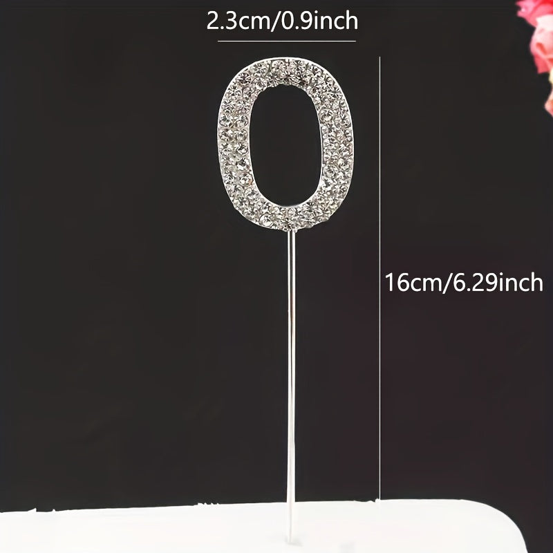 Gold or Silver Rhinestone Cake Topper for Birthdays Weddings and Showers