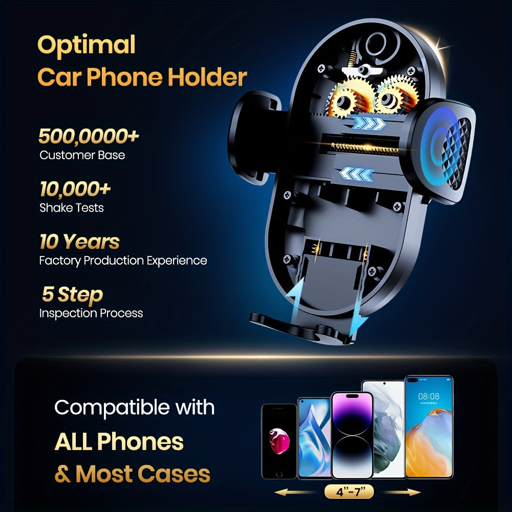 Avtomobil ventilyatsiya telefoni tutqichi metall tutqich kengaytiriladigan qo'llab-quvvatlash bitta qo'l bilan ishlash