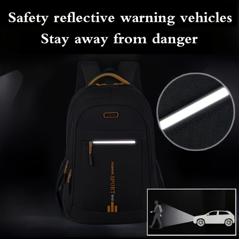 Talabalar uchun sozlanadigan kamarlar bilan qora suv o'tkazmaydigan naylon noutbuk sumkasi