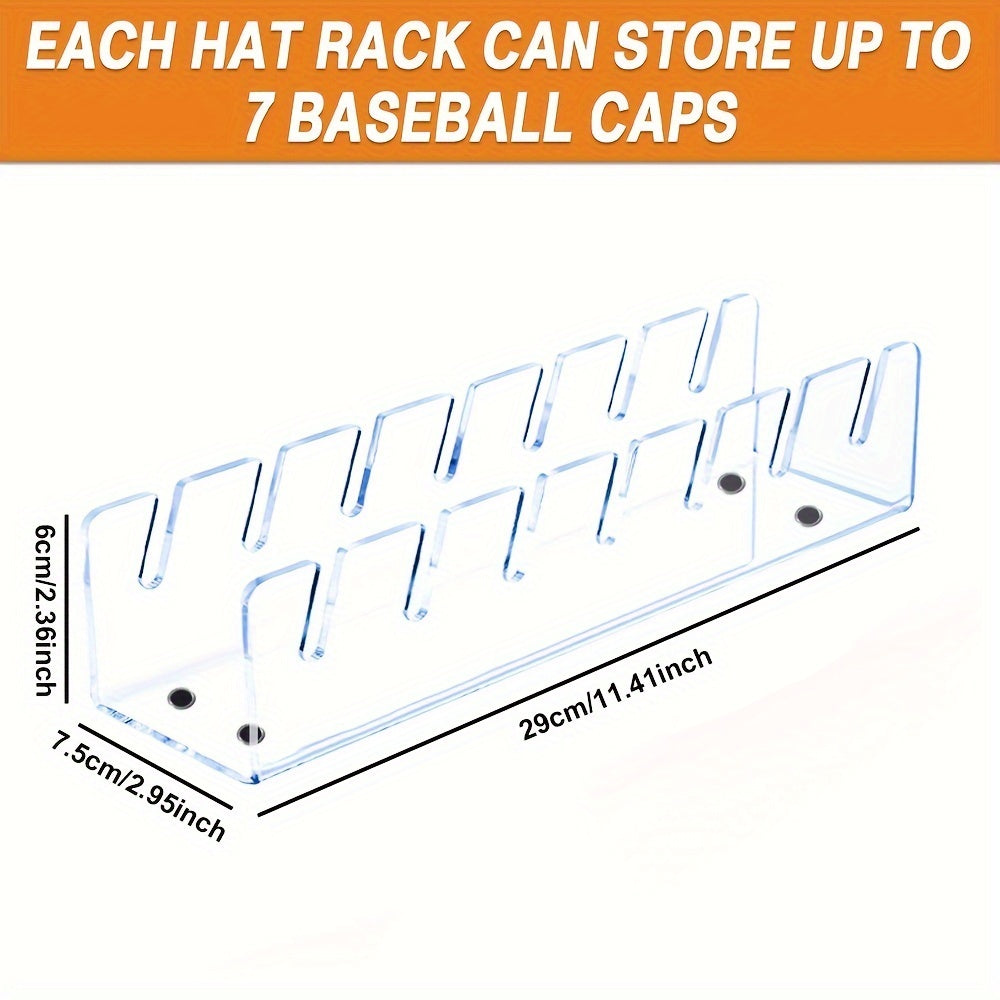 Perchero para gorras de béisbol, soporta hasta 7 gorras, organizador de armario, almacenamiento en la cómoda