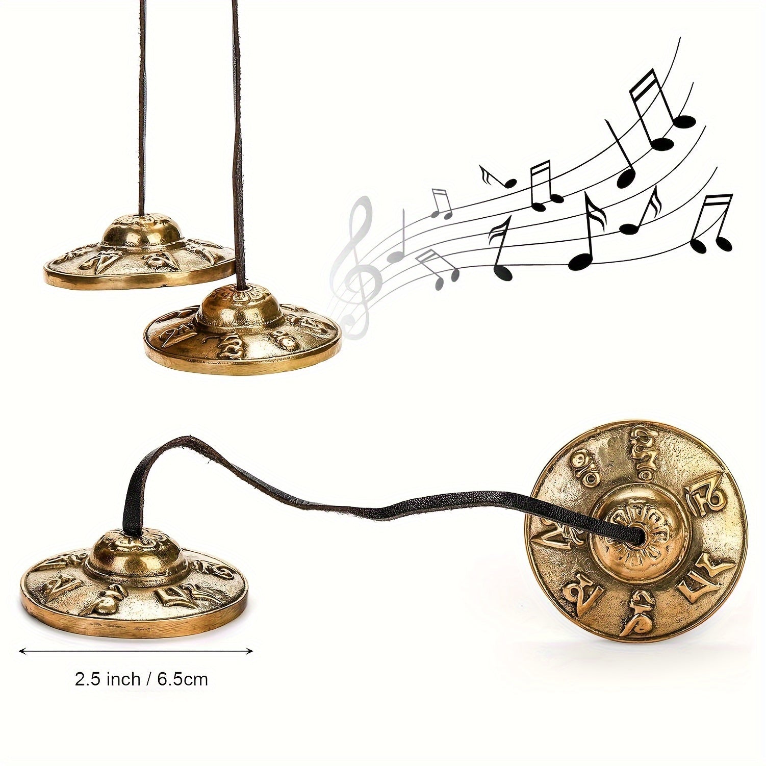 Conjunto de campanas de meditación tibetanas hechas a mano para la atención plena, sanación de chakras, alivio del estrés, yoga, bronce