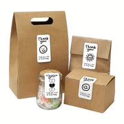 100pcs Rectangle Box Seal Stickers for Packaging and Gift Box Decoration