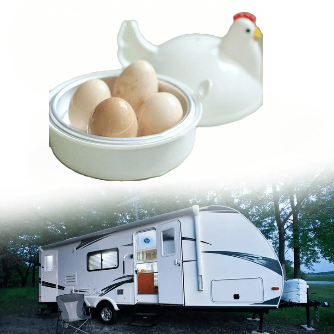 Chicken-shaped egg boiling pot aluminum alloy durable PP ideal for RV outdoor travel perfect for soft or hard boiled eggs