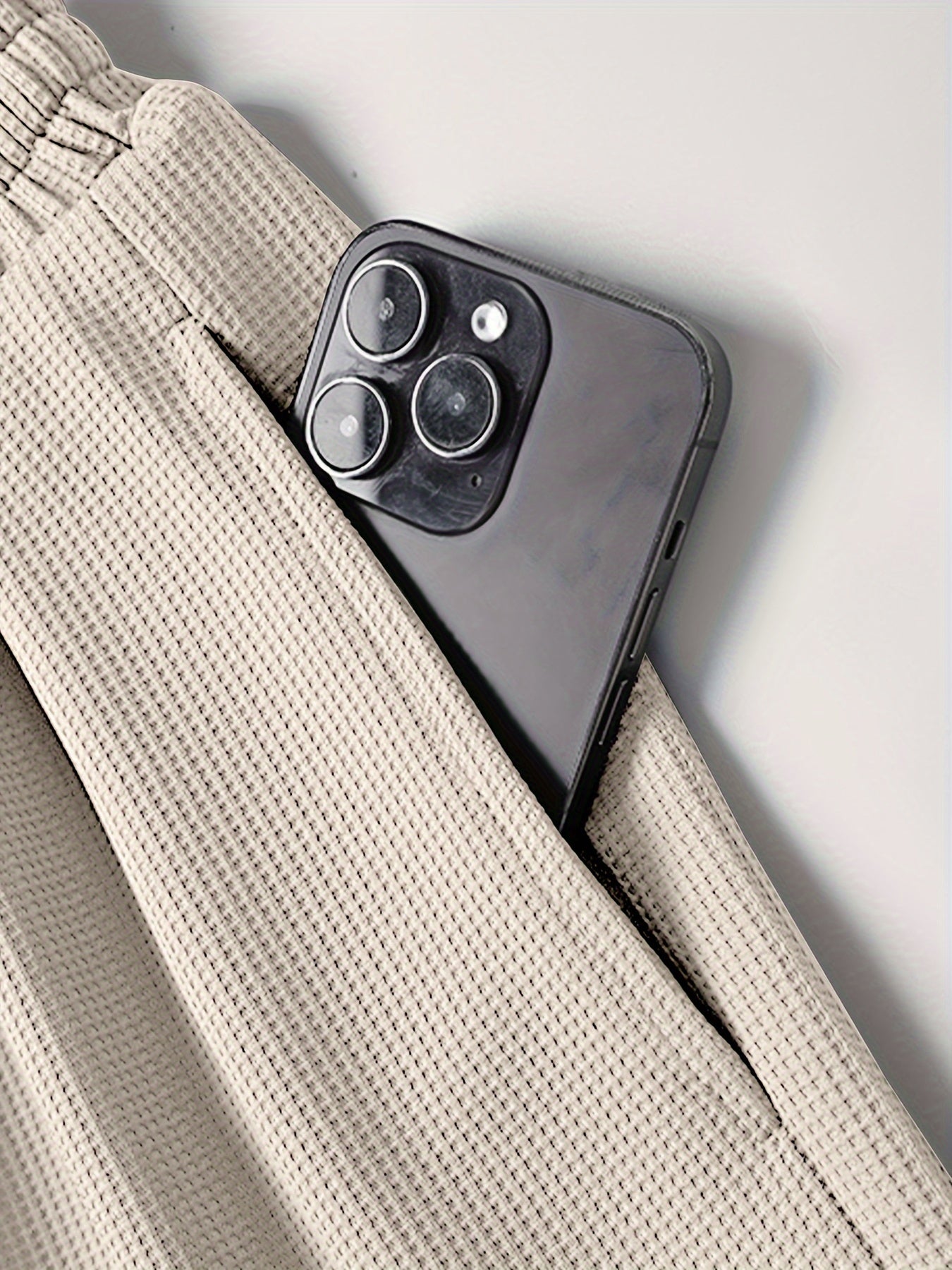 Camiseta de cuello redondo con patrón de cuadrícula de waffle para hombre, conjunto deportivo casual de dos piezas, transpirable, poliéster