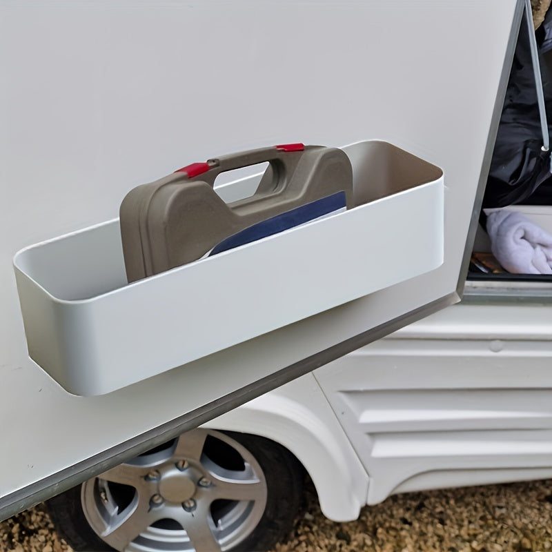 2 Pack RV Camper Storage Pocket Boxes Durable Plastic Vehicle Exterior Organizer