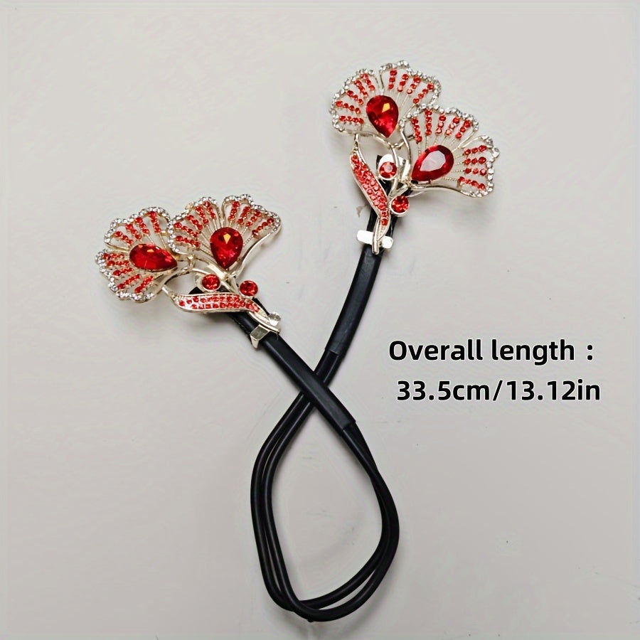 Stylish Retro Ginkgo Leaf Hair Bun Maker for Women Alloy Hair Accessory for Textured Hair