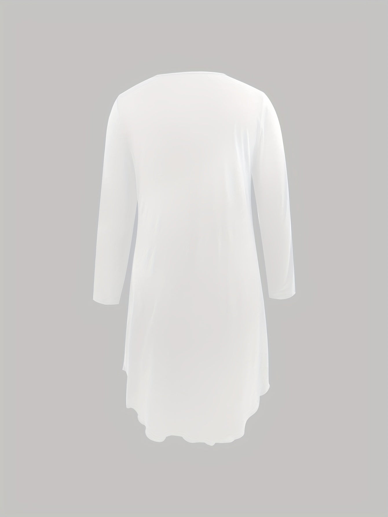 Women's Solid Color Irregular Long T-Shirt Casual Wear