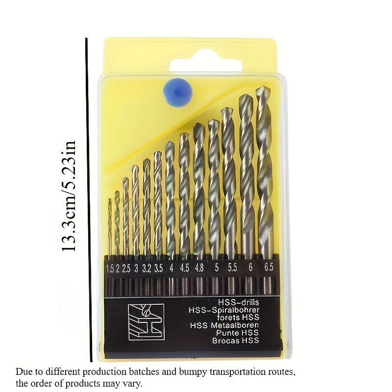 HSS Cobalt Drill Bit Set 1.5mm-6.5mm for Hard Metals High-Speed Steel