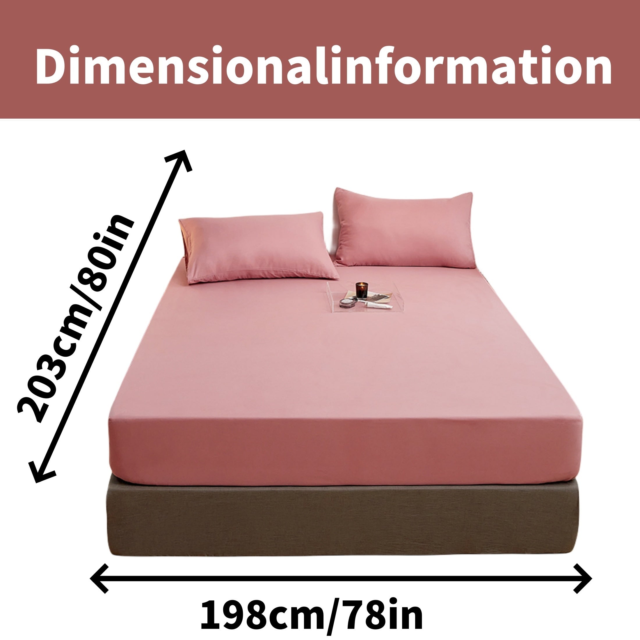 Juego de sábanas ajustadas de poliéster cepillado con 2 fundas de almohada, con bolsillo profundo, ropa de cama