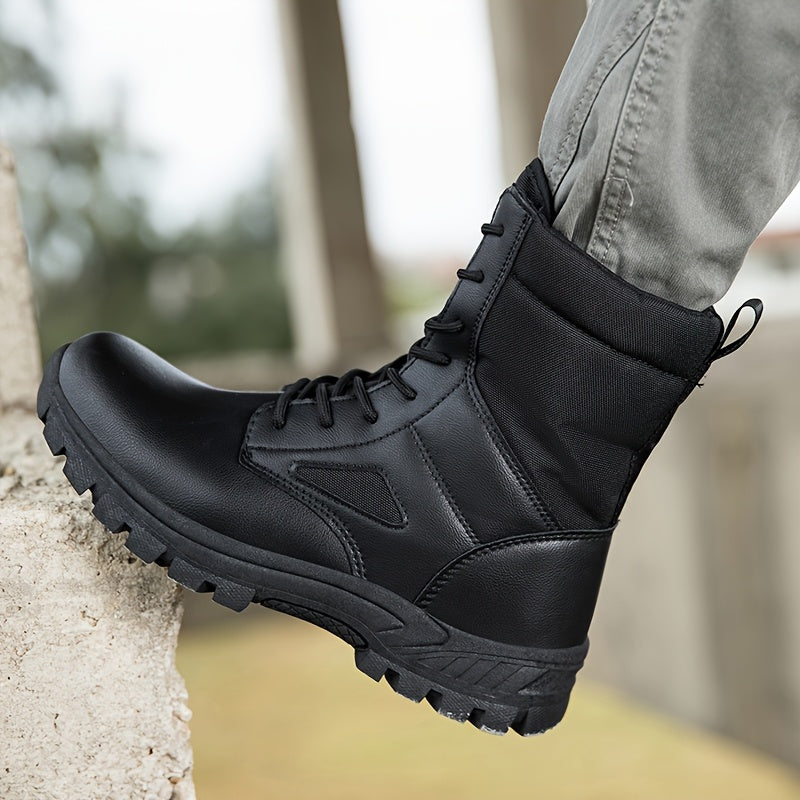 Women's Black Mid-Calf Boots All-Season Non-Slip Durable Outdoor Hiking