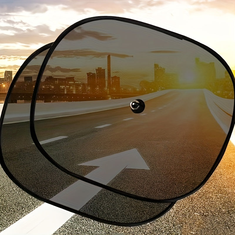 2-to'plam Avtomobil quyosh nurlari uchun shifon pardasi Quyosh nurini to'sib, izolyatsiya qilish, yon oynalar