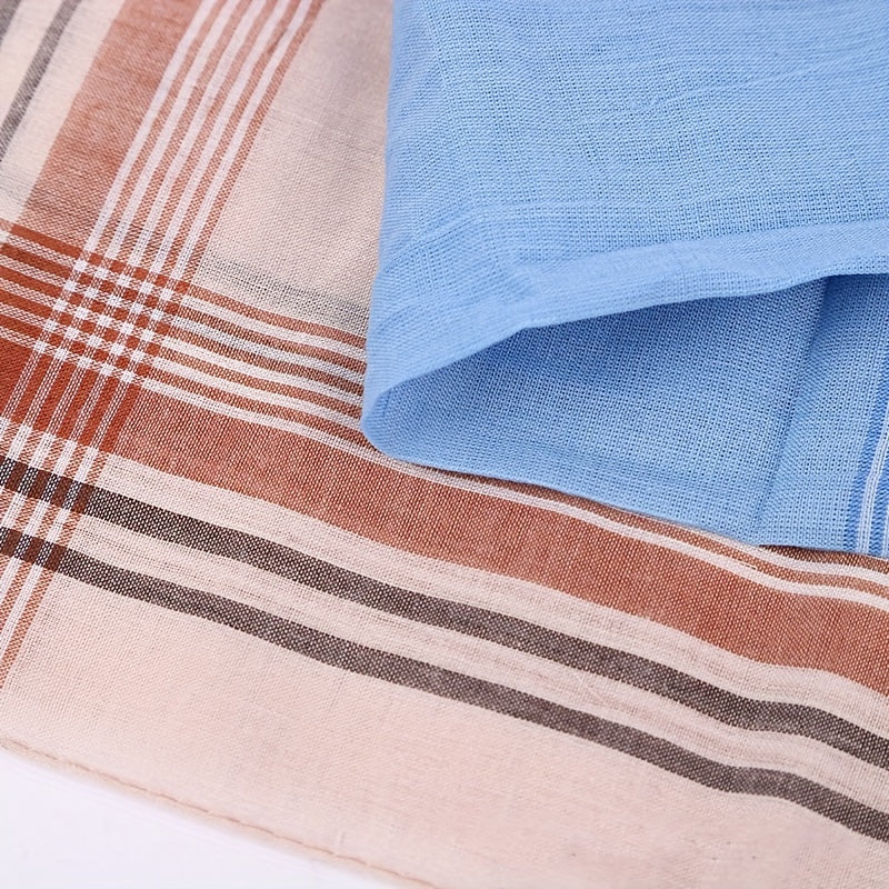 Набор из 12 мужских платковых хлопковых носовых платков многофункциональных полотенец классических аксессуаров