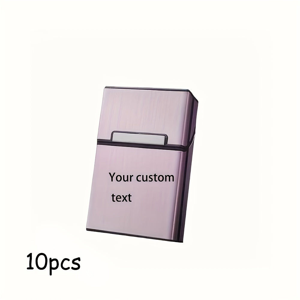 Men's Personalized Laser Engraved Metal Cigarette Case Gift Set for Boyfriend or Partner