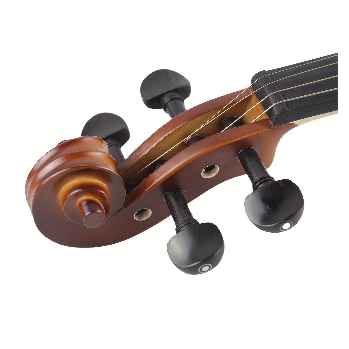 4/4 Solid Maple Violin for Beginners and Professionals with UV Coating Ebony Knobs Carbon Fiber Tailpiece and Triangle Case