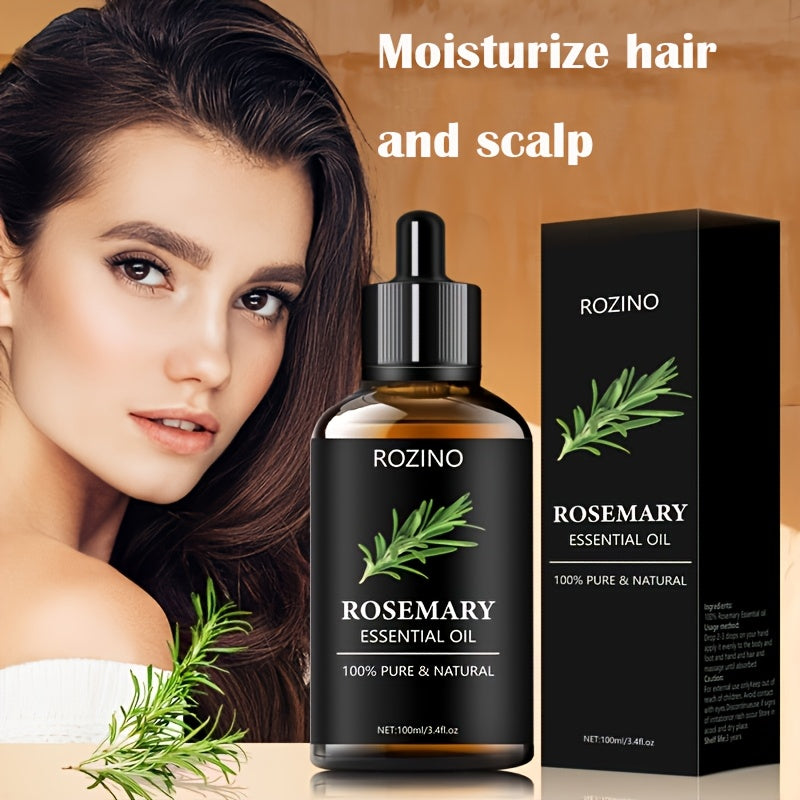 Unisex Natural Rosemary Essential Oil 100ml for Hair Care Moisturizing Shiny Hair