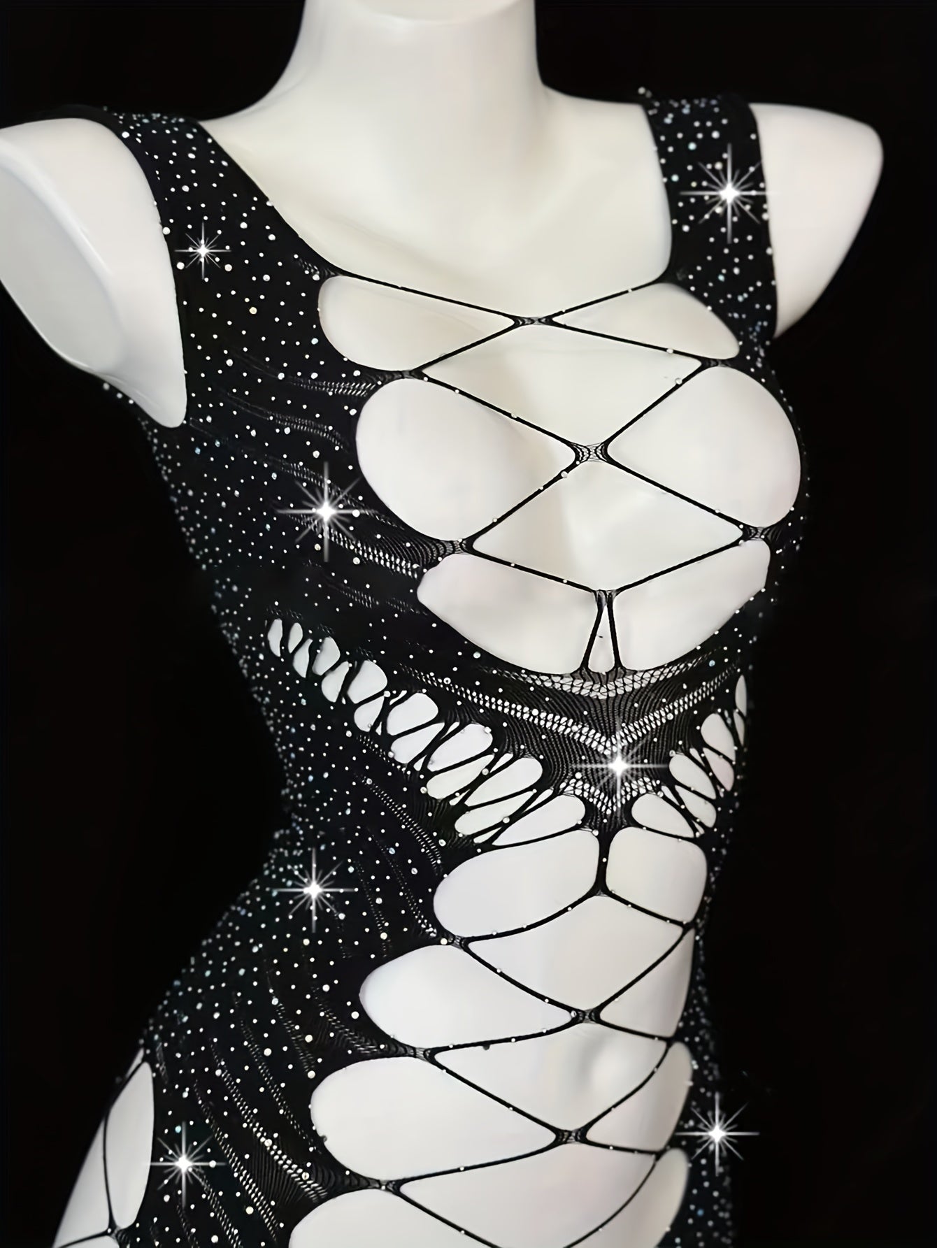 Plus Size Valentine's Day Fishnet Bodystocking