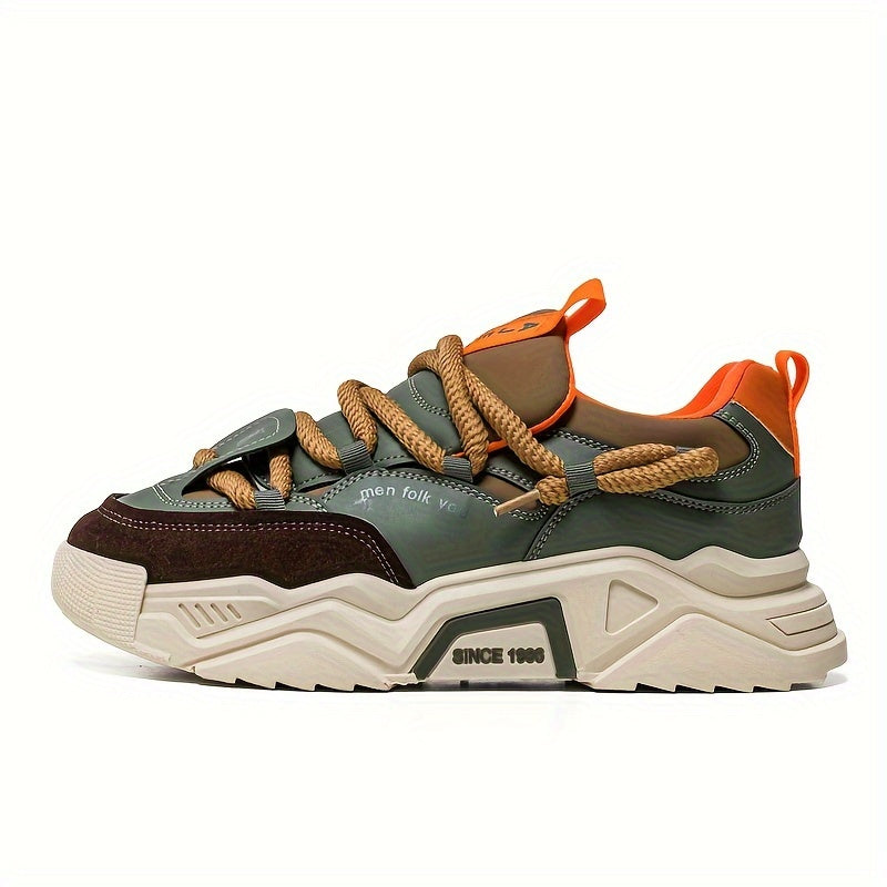 Unisex All-Season Casual Sports Sneakers with Rubber Sole and Lace Closure