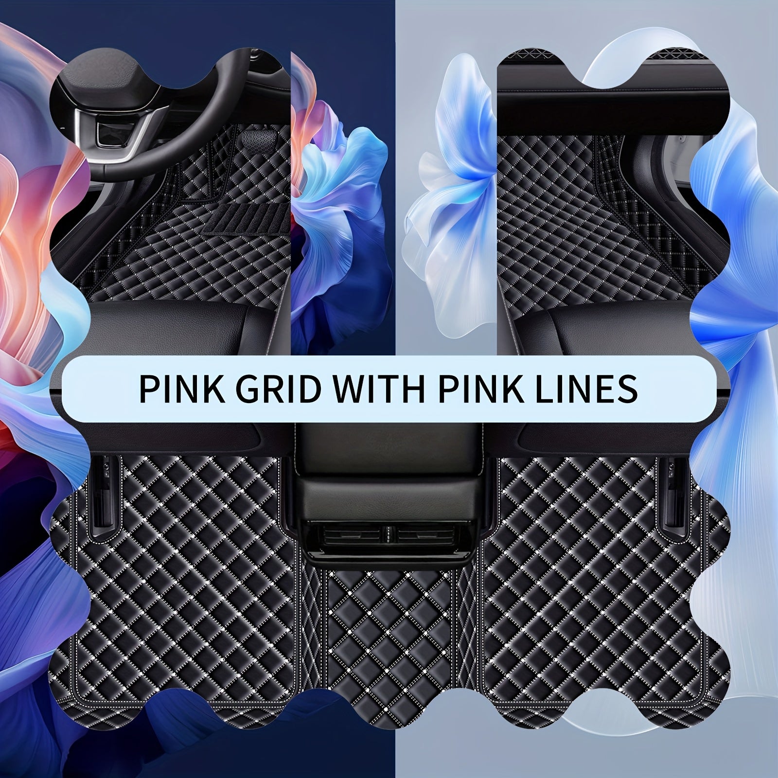 Car Floor Mats PUPU Leather Waterproof All-Weather Set for Sedans