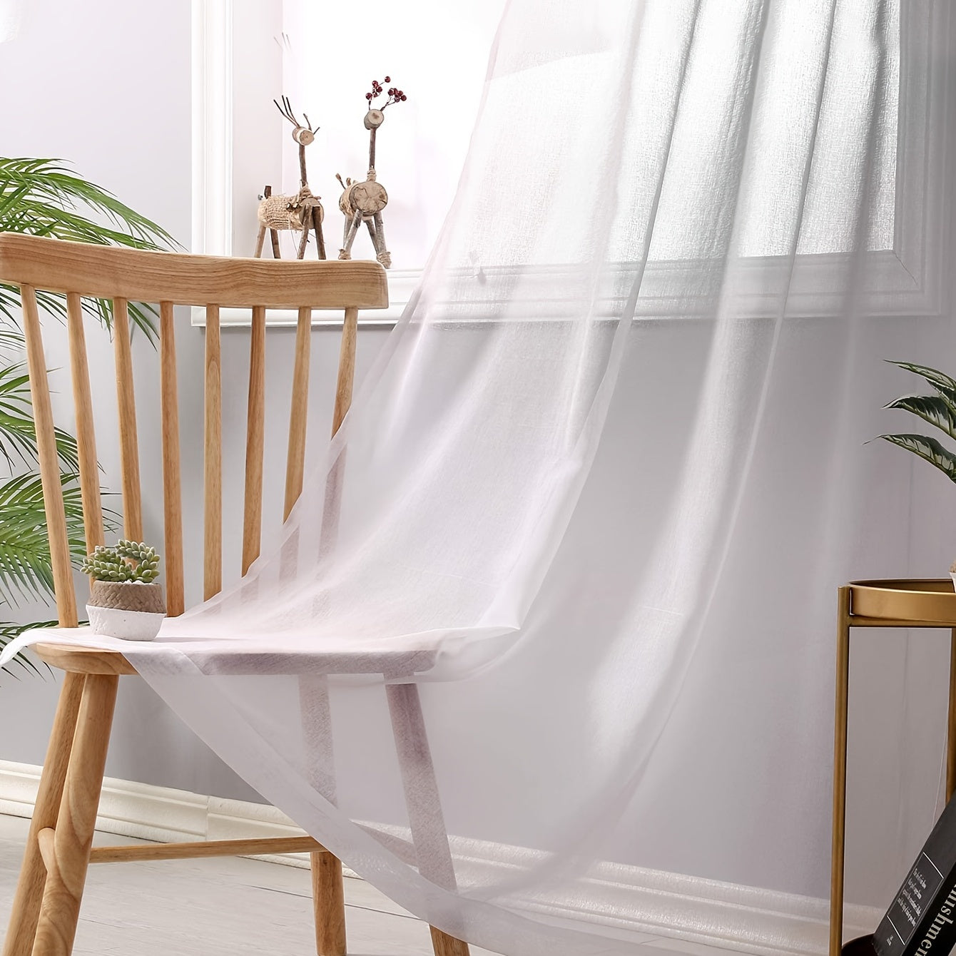 Sheer Gradient Curtain Panel for Living Room Bedroom Kitchen Bathroom Decor